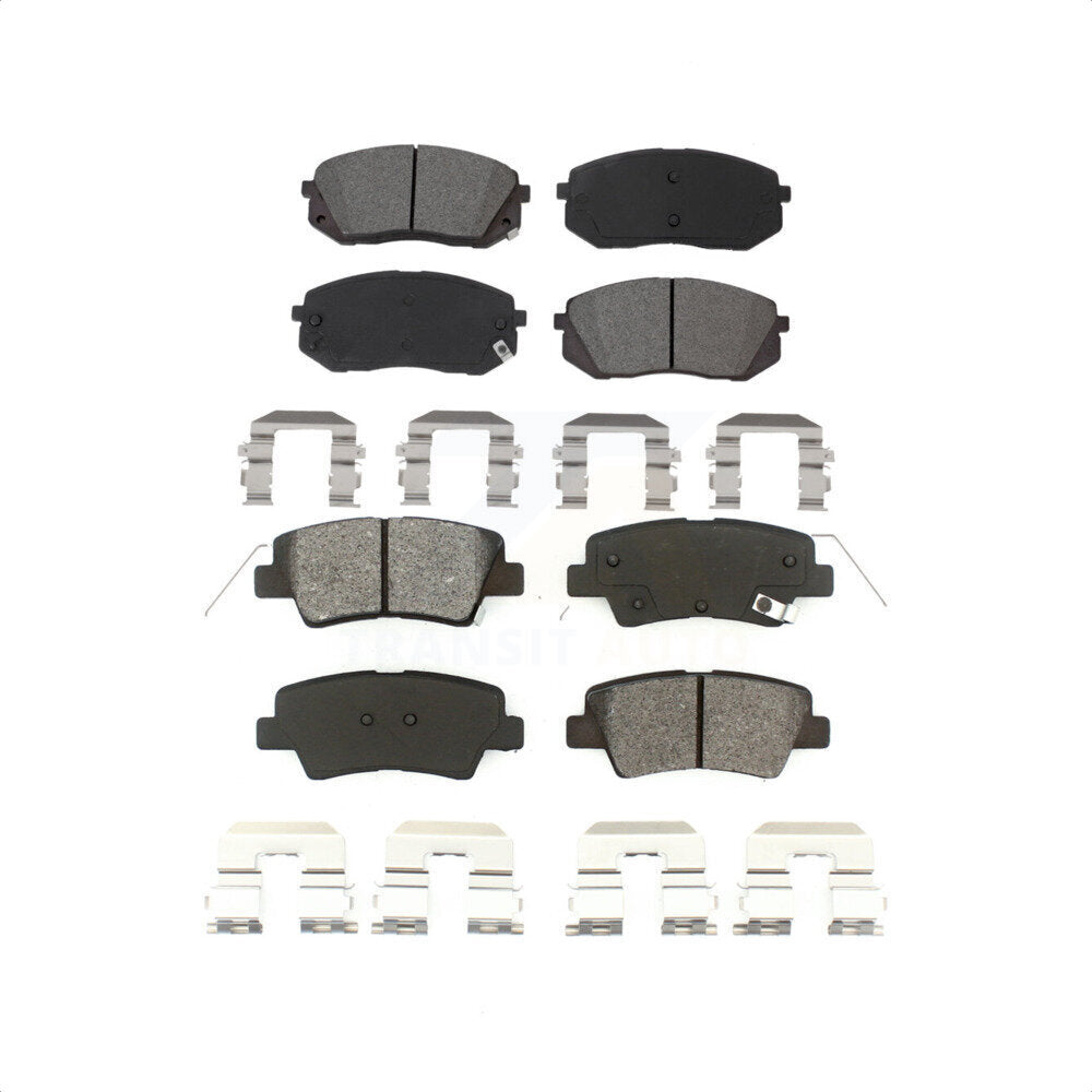 Front Rear Semi-Metallic Brake Pads Kit For 2016 Hyundai Sonata GAS engine With Power Operated Parking KSM-100527