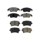 Front Rear Semi-Metallic Brake Pads Kit For Audi S4 S5 A4 allroad KSM-100555