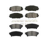 Front Rear Semi-Metallic Brake Pads Kit For 2016-2020 Toyota Mirai KSM-100557