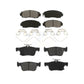 Front Rear Semi-Metallic Brake Pads Kit For 2019-2022 Acura RDX KSM-100569
