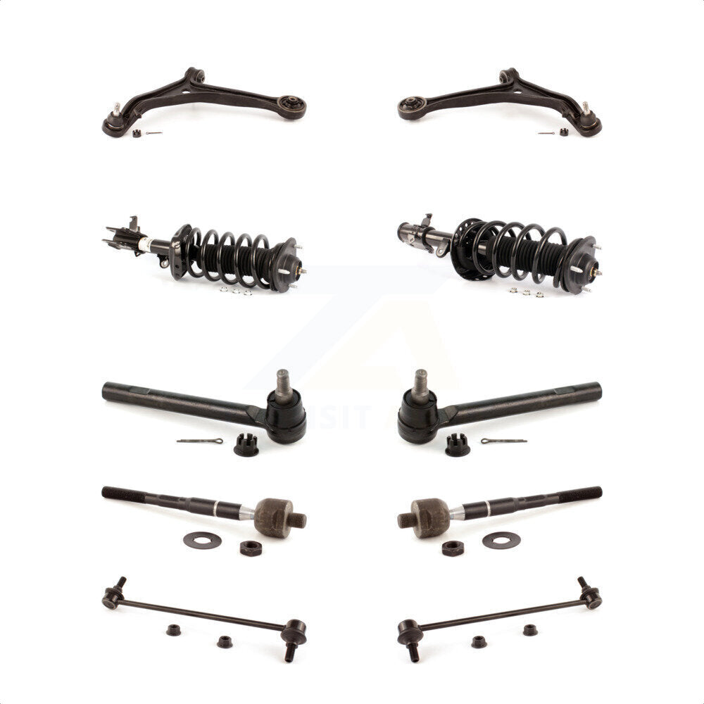 Front Control Arms Assembly And Complete Shock Tie Rods Link Sway Bar Suspension Kit (10Pc) For 2005-2007 Honda Odyssey LX EX EX-L KSS-104000