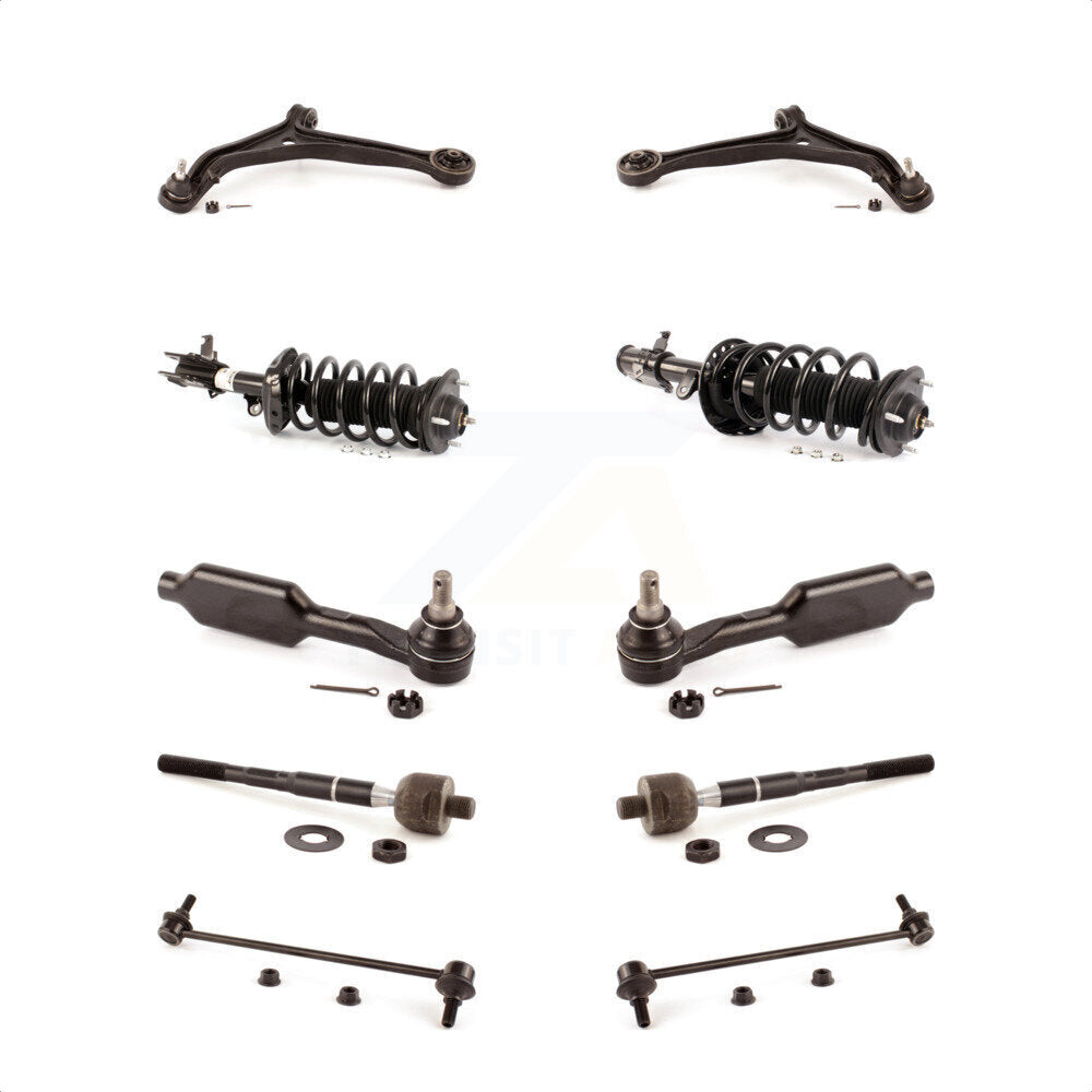 Front Control Arms Assembly And Complete Shock Tie Rods Link Sway Bar Suspension Kit (10Pc) For 2005-2007 Honda Odyssey Touring KSS-104001