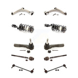 Front Control Arms Assembly And Complete Shock Tie Rods Link Sway Bar Suspension Kit (10Pc) For 2010 Pontiac G6 Contains Rear Bushings KSS-104010