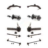 Front Control Arms Assembly And Complete Shock Tie Rods Link Sway Bar Suspension Kit (10Pc) For Dodge Chrysler Grand Caravan Town & Country Voyager Excludes Raised Roof Handicap Models KSS-104011