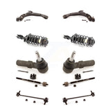 Front Control Arms Assembly And Complete Shock Tie Rods Link Sway Bar Suspension Kit (10Pc) For Pontiac G5 Pursuit With FE1 11.80" Center To Length KSS-104013