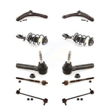 Front Control Arms Assembly And Complete Shock Tie Rods Link Sway Bar Suspension Kit (10Pc) For Jeep Patriot Compass Dodge Caliber KSS-104019