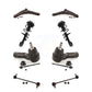 Front Control Arms Assembly And Complete Shock Tie Rods Link Sway Bar Suspension Kit (10Pc) For 2011 Mitsubishi Lancer ES GT Sportback SE DE Excludes GTS Models KSS-104027