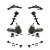 Front Control Arms Assembly And Complete Shock Tie Rods Link Sway Bar Suspension Kit (10Pc) For 2011 Mitsubishi Lancer ES GT Sportback SE DE Excludes GTS Models KSS-104027