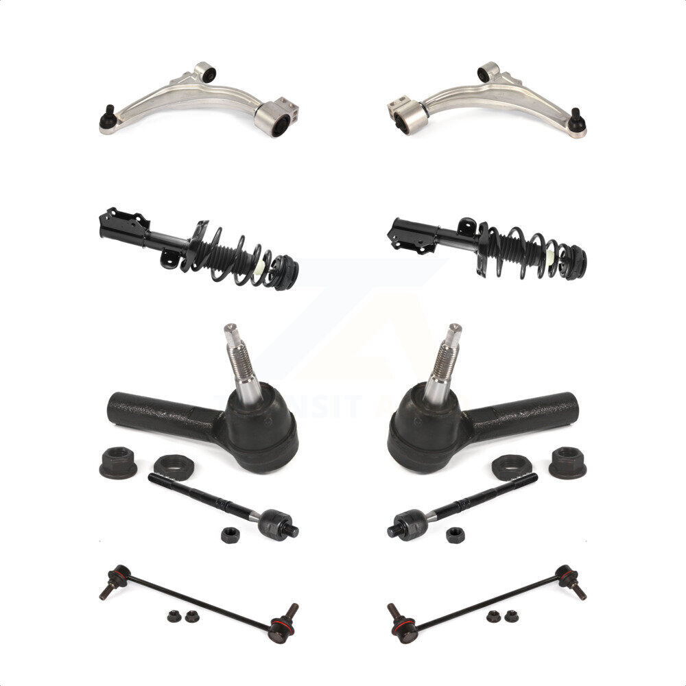 Front Control Arms Assembly And Complete Shock Tie Rods Link Sway Bar Suspension Kit (10Pc) For 2012-2013 2015 Chevrolet Cruze Excludes Sport Suspension; Fits Vehicles built after to VIN #C7239134 KSS-104039