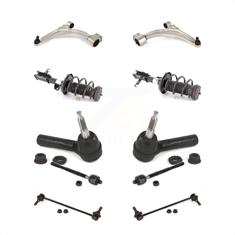 Front Control Arms Assembly And Complete Shock Tie Rods Link Sway Bar Suspension Kit (10Pc) For 2011-2012 Chevrolet Cruze Excludes Sport Suspension; Fits Vehicles built prior to VIN #C7239134 KSS-104040