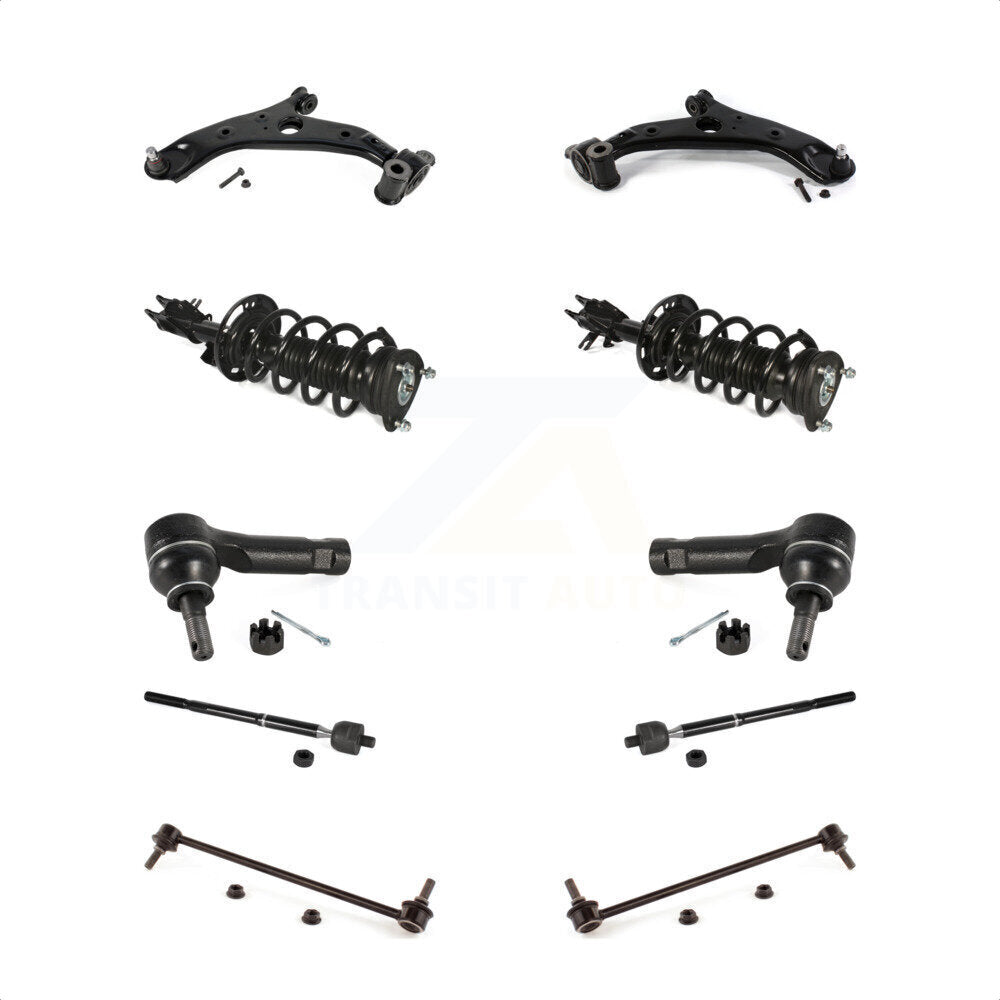 Front Control Arms Assembly And Complete Shock Tie Rods Link Sway Bar Suspension Kit (10Pc) For 2013-2016 Mazda CX-5 AWD Excludes Wheel Drive KSS-104113