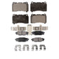 Front Rear Ceramic Brake Pads Kit For 2014 Subaru WRX With 15" Factory Wheels KTC-100003