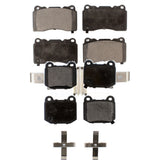 Front Rear Ceramic Brake Pads Kit For Subaru Impreza Mitsubishi Lancer WRX STI BRZ Toyota 86 KTC-100012