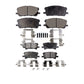 Front Rear Ceramic Brake Pads Kit For Lexus Toyota Highlander RX350 RX330 RX400h KTC-100014