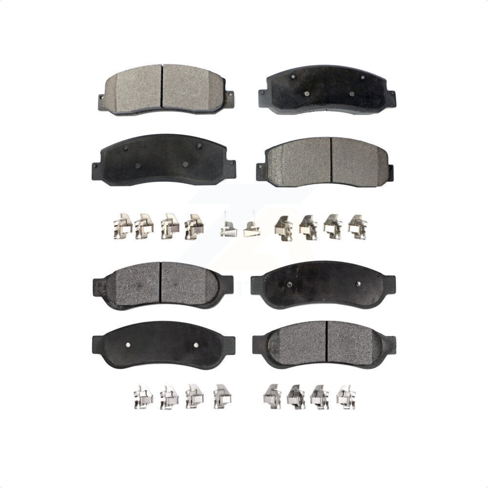 Front Rear Ceramic Brake Pads Kit For Ford F-250 Super Duty F-350 F-450 KTC-100045
