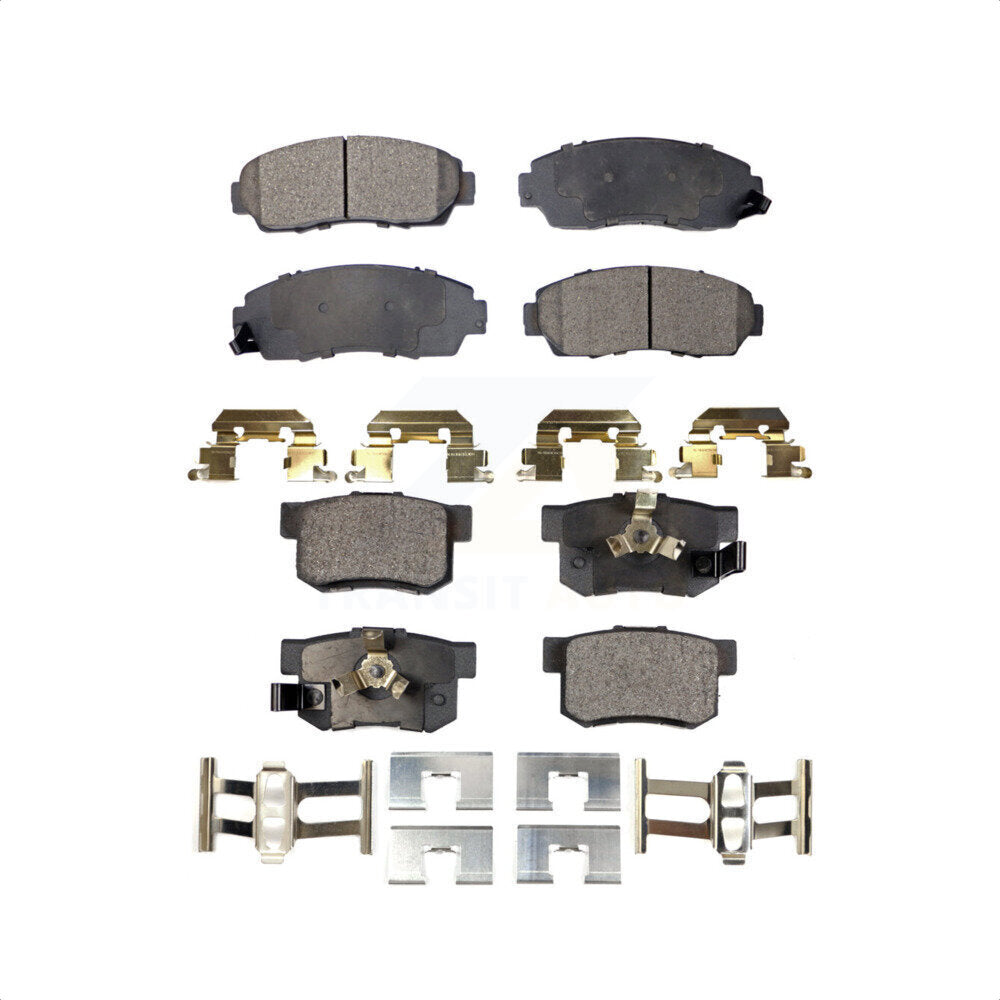 Front Rear Ceramic Brake Pads Kit For Honda CR-V Accord Crosstour Acura RDX KTC-100058
