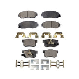 Front Rear Ceramic Brake Pads Kit For Honda CR-V Accord Crosstour Acura RDX KTC-100058