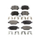Front Rear Ceramic Brake Pads Kit For Chevrolet Malibu Pontiac G6 Cobalt Saturn Aura HHR G5 KTC-100085