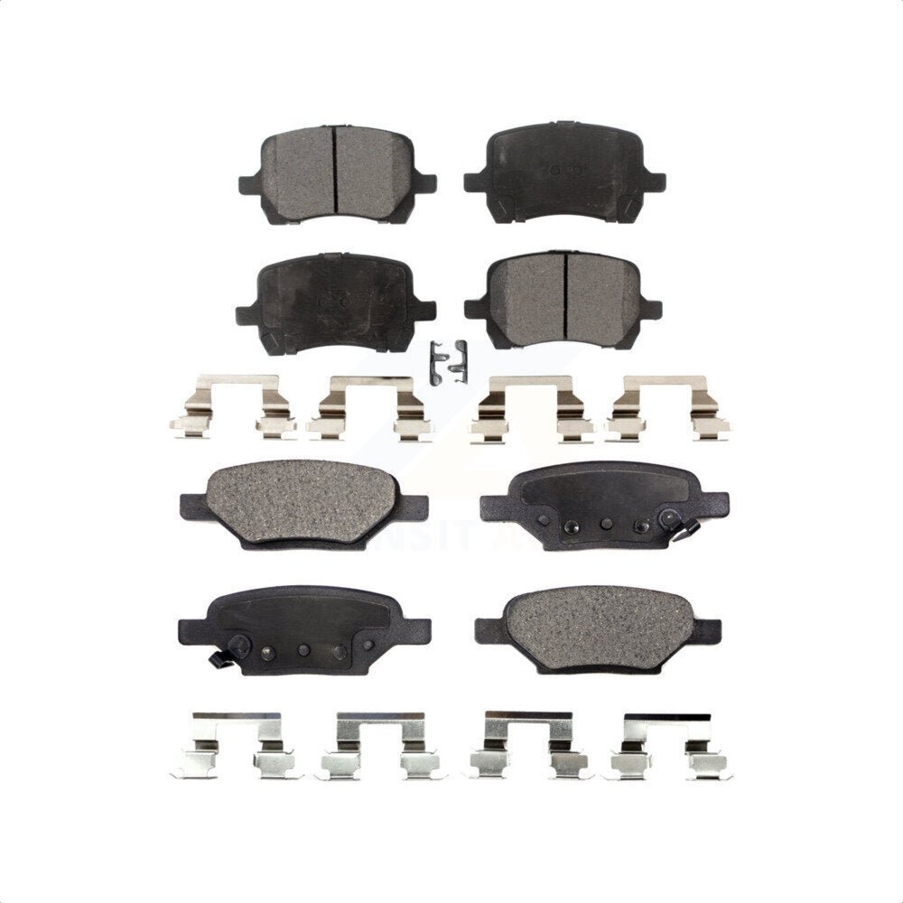 Front Rear Ceramic Brake Pads Kit For Chevrolet Malibu Pontiac G6 Cobalt Saturn Aura HHR G5 KTC-100085
