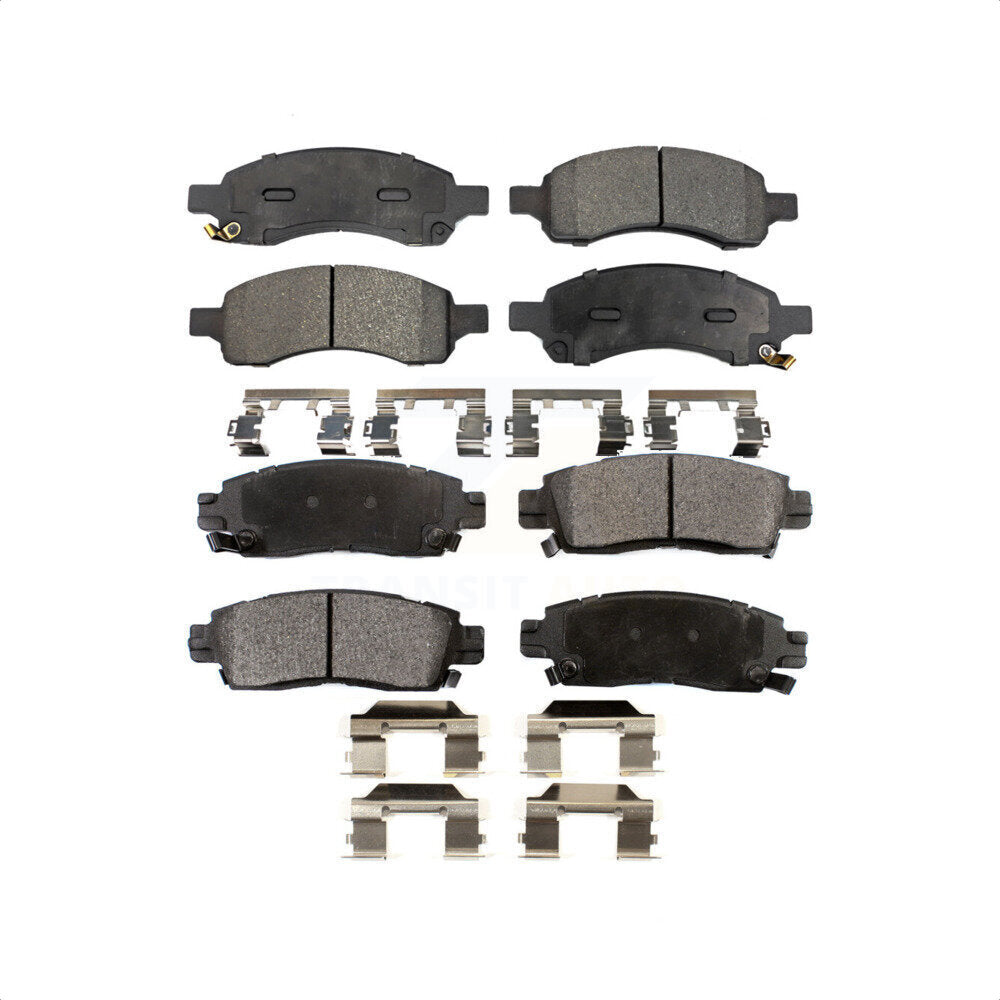 Front Rear Ceramic Brake Pads Kit For Chevrolet Trailblazer GMC Envoy EXT XL Buick Rainier Saab 9-7x Isuzu Ascender SSR KTC-100089
