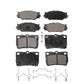 Front Rear Ceramic Brake Pads Kit For Lexus IS250 KTC-100091