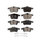 Front Rear Ceramic Brake Pads Kit For 2004-2011 Saab 9-3 With 314mm Diameter Rotor KTC-100113