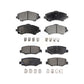 Front Rear Ceramic Brake Pads Kit For Jeep Wrangler Liberty Dodge Nitro JK KTC-100117