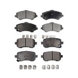 Front Rear Ceramic Brake Pads Kit For Dodge Grand Caravan Chrysler Town & Country Journey Volkswagen Routan Ram C/V KTC-100118