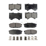 Front Rear Ceramic Brake Pads Kit For Toyota Tundra Sequoia Lexus LX570 Land Cruiser KTC-100130