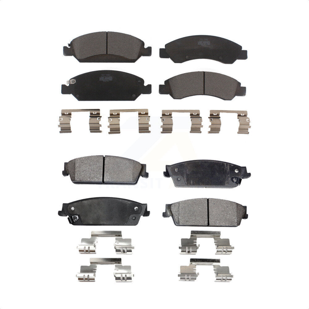 Front Rear Ceramic Brake Pads Kit For Chevrolet Silverado 1500 GMC Sierra Tahoe Suburban Yukon Cadillac XL Avalanche Escalade ESV EXT KTC-100158