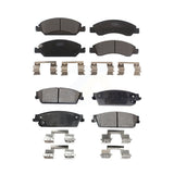 Front Rear Ceramic Brake Pads Kit For Chevrolet Silverado 1500 GMC Sierra Tahoe Suburban Yukon Cadillac XL Avalanche Escalade ESV EXT KTC-100158