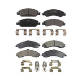 Front Rear Ceramic Brake Pads Kit For 2005-2006 Chevrolet Silverado 1500 GMC Sierra With Dual Piston Caliper Drum rear brakes KTC-100161
