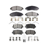 Front Rear Ceramic Brake Pads Kit For Honda Pilot Acura MDX ZDX KTC-100171