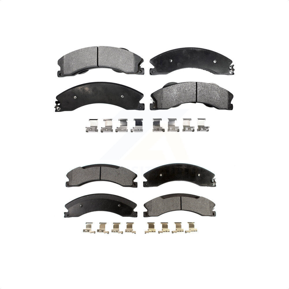 Front Rear Ceramic Brake Pads Kit For Nissan NV2500 TITAN XD NV3500 NV1500 KTC-100190