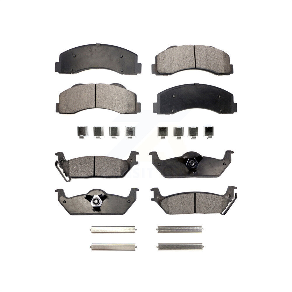Front Rear Ceramic Brake Pads Kit For 2010-2011 Ford F-150 KTC-100196