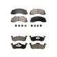 Front Rear Ceramic Brake Pads Kit For 2010-2017 Ford Expedition Lincoln Navigator KTC-100197