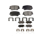 Front Rear Ceramic Brake Pads Kit For 2014-2017 Kia Rondo With Manual Parking KTC-100206