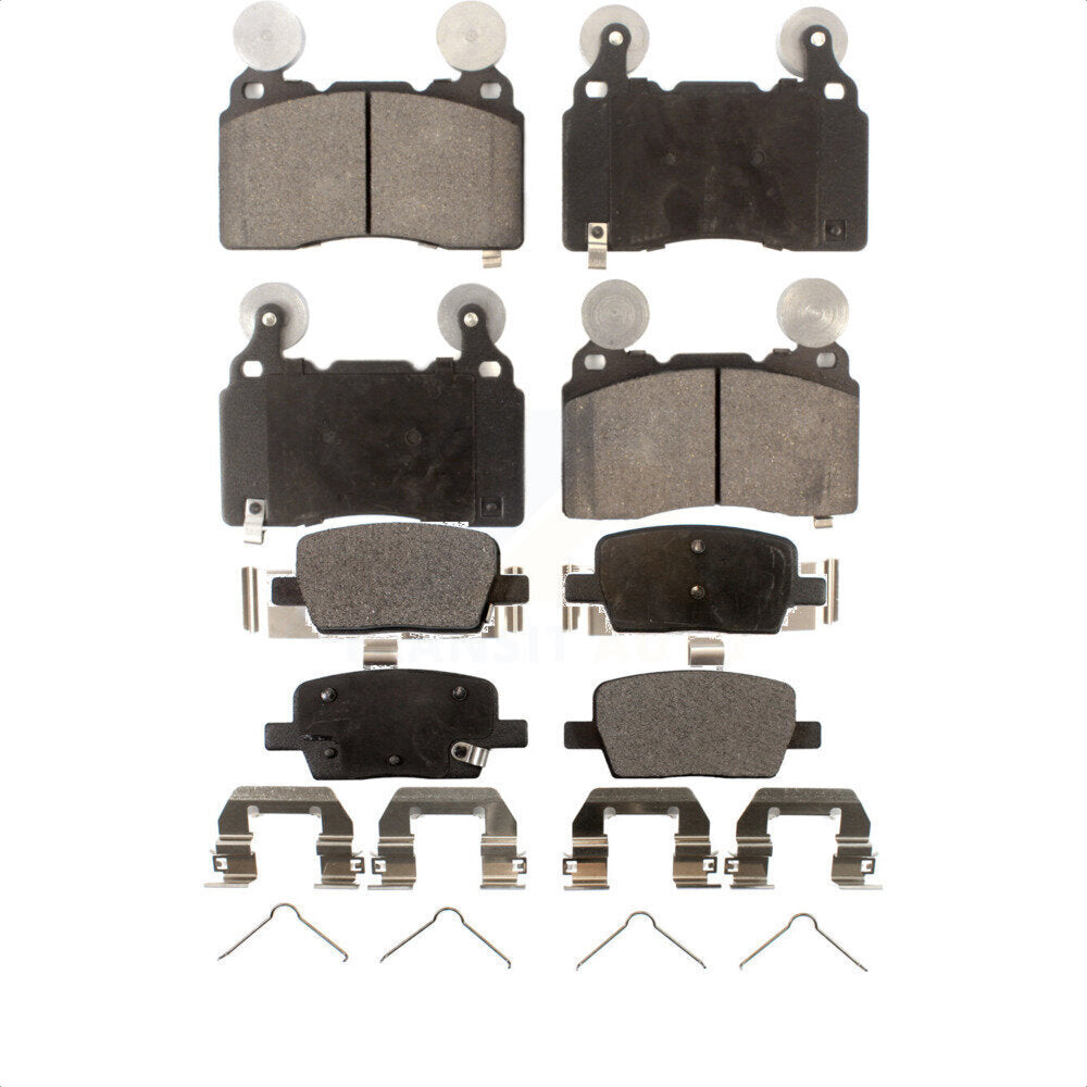 Front Rear Ceramic Brake Pads Kit For 2016-2018 Cadillac CT6 With 345mm Diameter Rotor KTC-100220
