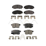 Front Rear Ceramic Brake Pads Kit For Honda Accord Acura TSX KTC-100224