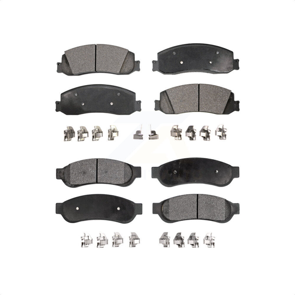 Front Rear Ceramic Brake Pads Kit For Ford F-250 Super Duty F-350 F-450 KTC-100270