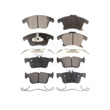Front Rear Ceramic Brake Pads Kit For Ford Fusion Lincoln MKZ Police Responder Hybrid SSV Plug-In KTC-100276