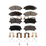 Front Rear Ceramic Brake Pads Kit For Honda Pilot Acura MDX Ridgeline KTC-100291