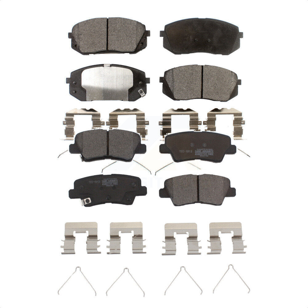 Front Rear Ceramic Brake Pads Kit For Kia Optima Hyundai Sonata Niro EV Kona Electric KTC-100307