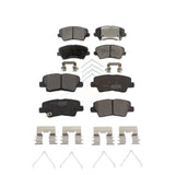 Front Rear Ceramic Brake Pads Kit For Hyundai Veloster Elantra GT KTC-100310