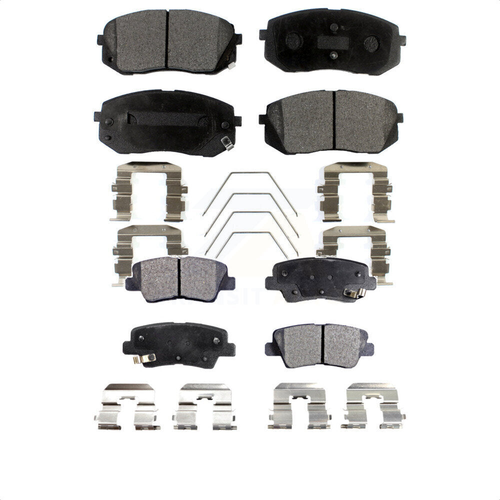 Front Rear Ceramic Brake Pads Kit For 2016 Hyundai Sonata GAS engine With Power Operated Parking KTC-100314