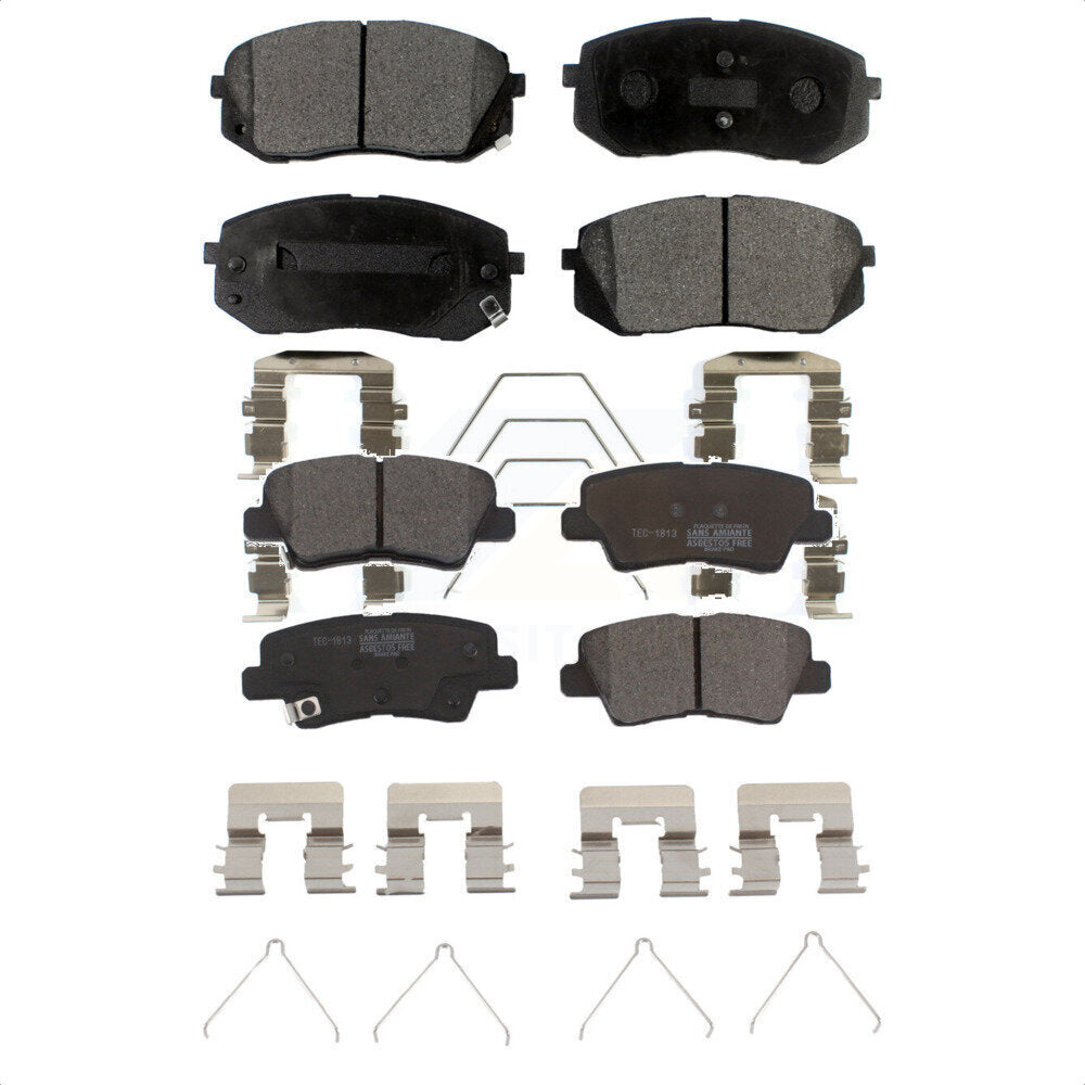 Front Rear Ceramic Brake Pads Kit For Kia Optima Soul Hyundai Elantra GT Veloster EV Kona Forte Forte5 KTC-100315
