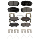 Front Rear Ceramic Brake Pads Kit For Kia Optima Soul Hyundai Elantra GT Veloster EV Kona Forte Forte5 KTC-100315