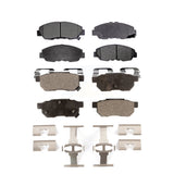Front Rear Ceramic Brake Pads Kit For Honda Civic Acura EL KTC-100328