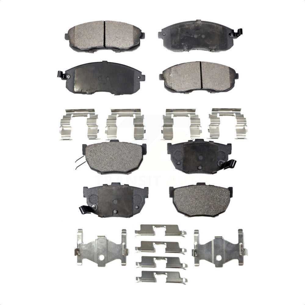 Front Rear Ceramic Brake Pads Kit For 1989-1990 Nissan Maxima Disc rear brakes KTC-100353