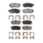 Front Rear Ceramic Brake Pads Kit For Nissan Sentra Infiniti G20 INFINITI KTC-100355